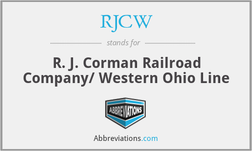 RJCW - R. J. Corman Railroad Company/ Western Ohio Line