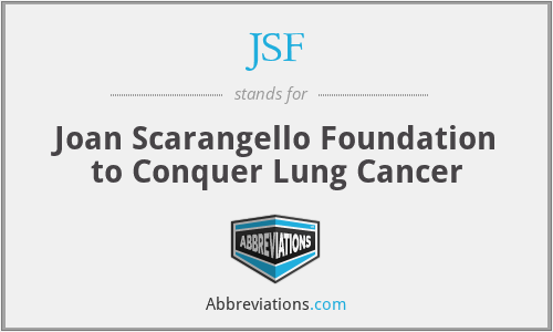 JSF - Joan Scarangello Foundation to Conquer Lung Cancer