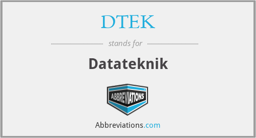 DTEK - Datateknik