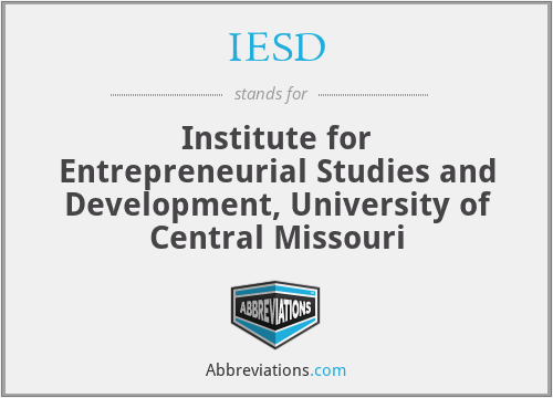 IESD - Institute for Entrepreneurial Studies and Development, University of Central Missouri