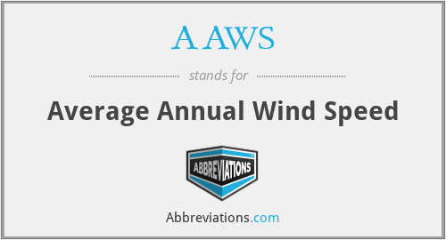 AAWS - Average Annual Wind Speed