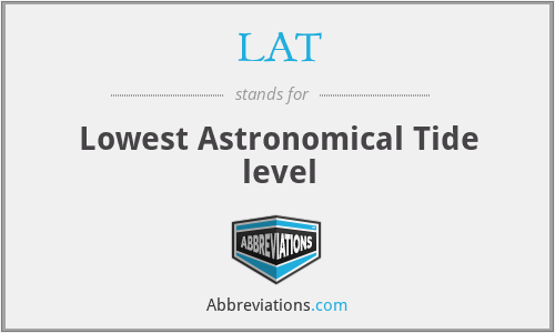 LAT - Lowest Astronomical Tide level