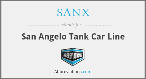 SANX - San Angelo Tank Car Line