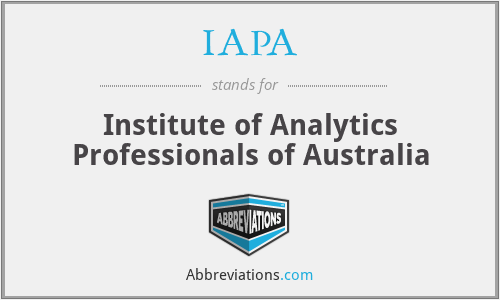 IAPA - Institute of Analytics Professionals of Australia