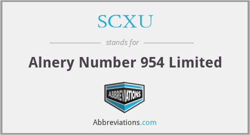 SCXU - Alnery Number 954 Limited