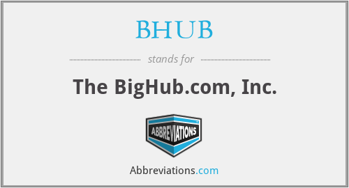 BHUB - The BigHub.com, Inc.