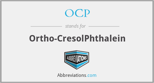 OCP - Ortho-CresolPhthalein