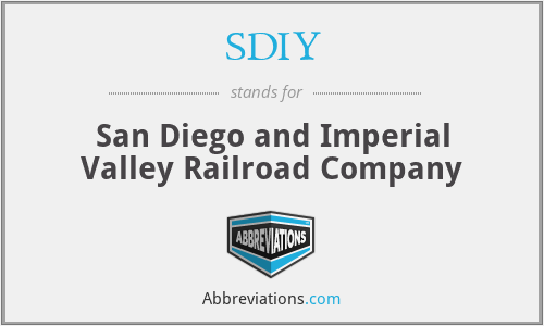 SDIY - San Diego and Imperial Valley Railroad Company