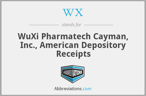 WX - WuXi Pharmatech Cayman, Inc., American Depository Receipts