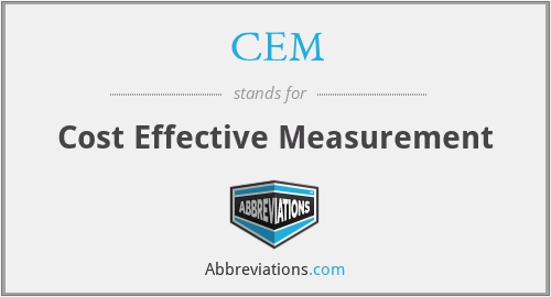 CEM - Cost Effective Measurement