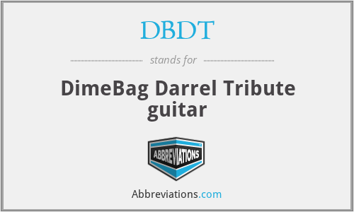 DBDT - DimeBag Darrel Tribute guitar