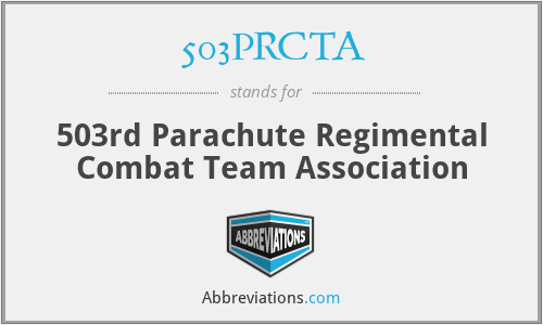 503PRCTA - 503rd Parachute Regimental Combat Team Association