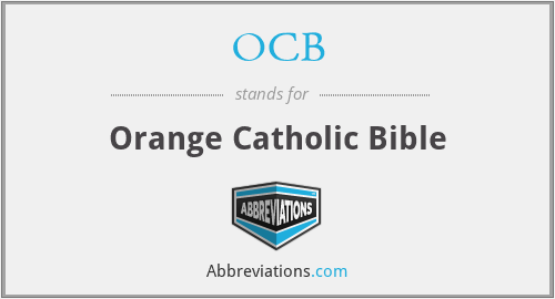 OCB - Orange Catholic Bible