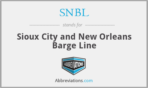 SNBL - Sioux City and New Orleans Barge Line