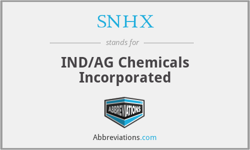 SNHX - IND/AG Chemicals Incorporated