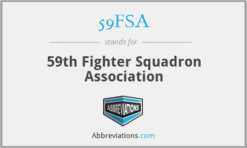 59FSA - 59th Fighter Squadron Association