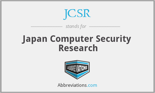 JCSR - Japan Computer Security Research