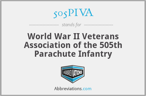 505PIVA - World War II Veterans Association of the 505th Parachute Infantry