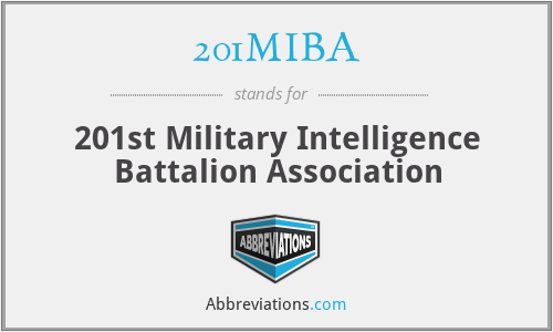 201MIBA - 201st Military Intelligence Battalion Association