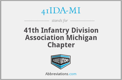 41IDA-MI - 41th Infantry Division Association Michigan Chapter