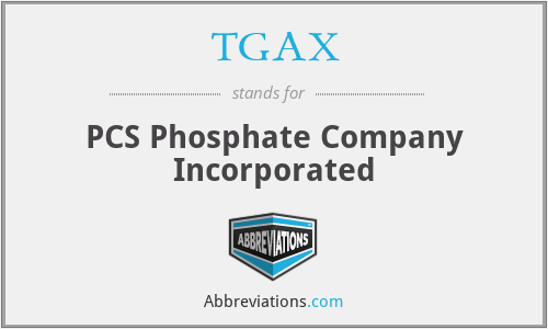 TGAX - PCS Phosphate Company Incorporated