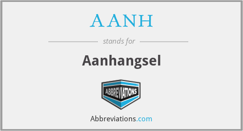 AANH - Aanhangsel