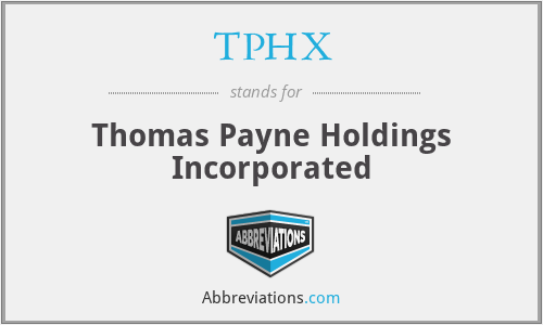 TPHX - Thomas Payne Holdings Incorporated