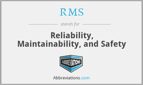 RMS - Reliability, Maintainability, and Safety