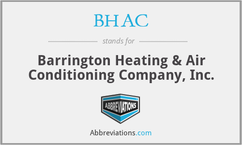 BHAC - Barrington Heating & Air Conditioning Company, Inc.