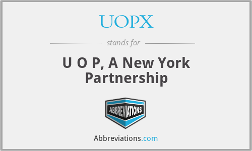 UOPX - U O P, A New York Partnership
