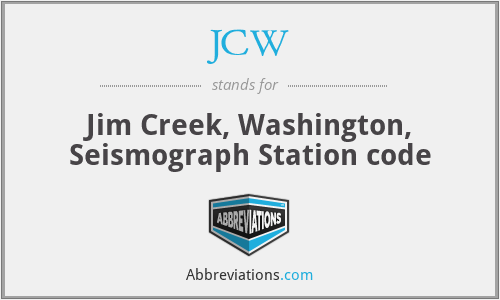 JCW - Jim Creek, Washington, Seismograph Station code