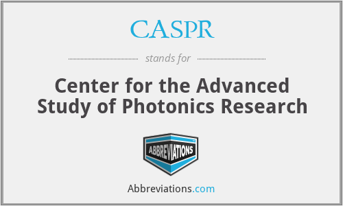 CASPR - Center for the Advanced Study of Photonics Research