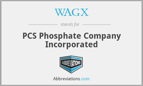 WAGX - PCS Phosphate Company Incorporated