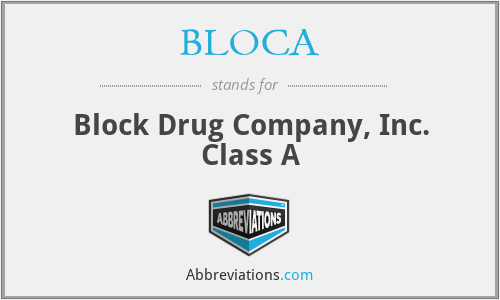 BLOCA - Block Drug Company, Inc. Class A