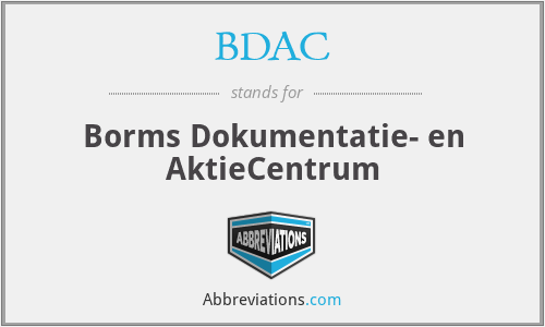 BDAC - Borms Dokumentatie- en AktieCentrum