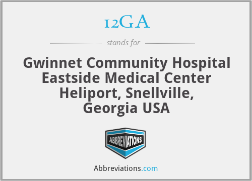12GA - Gwinnet Community Hospital Eastside Medical Center Heliport, Snellville, Georgia USA