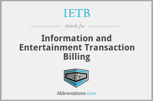 IETB - Information and Entertainment Transaction Billing