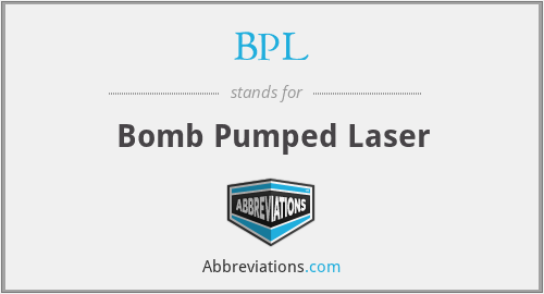 BPL - Bomb Pumped Laser