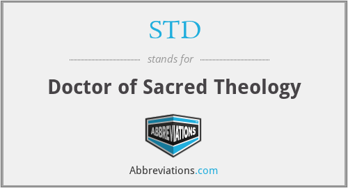 STD - Doctor of Sacred Theology