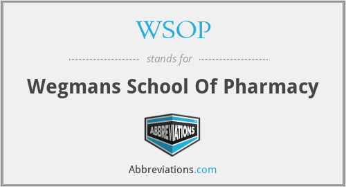 WSOP - Wegmans School Of Pharmacy
