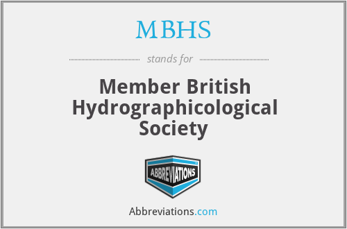 MBHS - Member British Hydrographicological Society