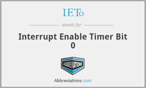 IET0 - Interrupt Enable Timer Bit 0