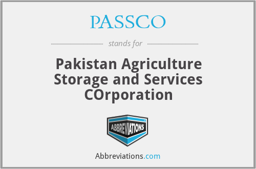 PASSCO - Pakistan Agriculture Storage and Services COrporation