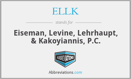 ELLK - Eiseman, Levine, Lehrhaupt, & Kakoyiannis, P.C.