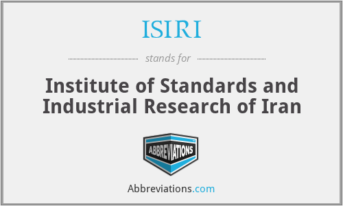 ISIRI - Institute of Standards and Industrial Research of Iran