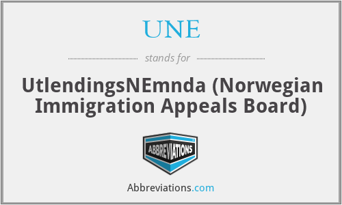 UNE - UtlendingsNEmnda (Norwegian Immigration Appeals Board)