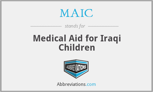 MAIC - Medical Aid for Iraqi Children