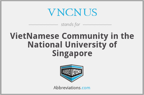 VNCNUS - VietNamese Community in the National University of Singapore