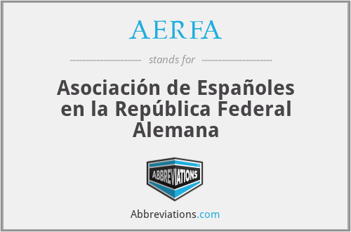 AERFA - Asociación de Españoles en la República Federal Alemana