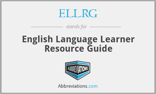 ELLRG - English Language Learner Resource Guide